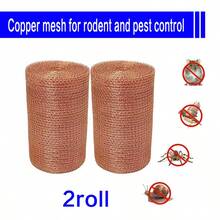 1 Rollo de 20 pies x 5 pulgadas de malla de alambre de cobre fino, a prueba de roedores e insectos, para proteger plantas, uso en interiores y exteriores para paredes, tuberías, jardín - 1 rollo - Ver 11