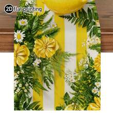 1 buah, Gaya Musim Panas, Taplak Meja Musim Panas yang Menyegarkan, Motif Garis Lemon, Tersedia Berbagai Ukuran, Dekorasi Pintu Masuk, Penutup Debu Microwave, Cocok untuk Dekorasi Meja Makan Dapur, Dekorasi Pesta, Dekorasi Meja Makan, Penataan Meja Makan, Dekorasi Rumah - Kuning - View 10