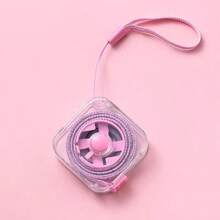 Retractable Soft Tape Measure With Hanging Cord And Button, Double-Sided CM/Inch Scale, Press-Lock, Ergonomic Design, Portable Ruler Suitable For Body Measurement, Sewing And DIY Crafts (Multi-Color), Back To School - Multiple Styles - View 2