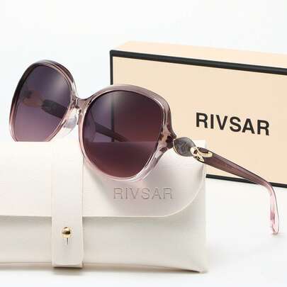 Rivsar 時尚女款貓眼拼接漸層太陽眼鏡，TAC材質輕量耐用舒適貼合，優雅復古極簡百搭時尚鏡框，適合開車、戶外、旅行、派對、攝影、休閒、海灘、音樂節、出遊、度假、高爾夫、徒步、釣魚、運動、街拍、造型，中性日常與特殊場合優雅配件，生日、情人節、夏季、世界盃，高端品牌專櫃禮盒套裝，夏季套裝