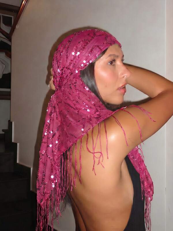 1 pièce Accessoire de chaîne de taille pour danse jazz et danse de rue d'été à la plage, foulard de hanche triangle à paillettes avec franges, ceinture de taille multifonctionnelle