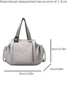 1 pieza Bolso multiusos para mamá, bolso tote y mochila de gran capacidad, unisex, adecuado para uso diario, compras y viajes, Nota: El color de la correa para el hombro es aleatorio - Gris - Ver 9