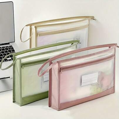 Bolsa de Archivo A4 con Doble Cremallera, Frente Transparente para Fácil Identificación, Regalo Perfecto para Pascua, Día de San Patricio, Día de la Madre, Día del Padre y Temporada de Graduación
