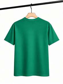 Camiseta estampada para mujer, diseño de fútbol, letras y números rojos y verdes, estilo deportivo moderno. 3DTH - Verde - Ver 2