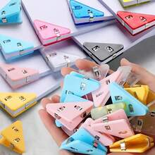 1/5/30pcs Transparent Triangle Clips, Office Stationery, Book Clips, Test Paper Anti-Curl, Acrylic PP Storage Document Folder - Multicolor - View 1