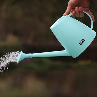 Penyiram Tanaman Plastik Portabel 1,8L/60oz/1/2 Galon dengan Corong Panjang, Cocok untuk Tanaman Dalam Ruangan, Tanaman Kebun, dan Bunga Rumah Tangga Kecil di Dalam dan Luar Ruangan