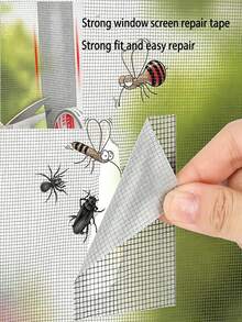 1 Roll Mosquito Net Repair Tape, Self-Adhesive Patch, Suitable For Dormitory Mosquito Nets And Curtain Damage, Waterproof Mesh Patch, Suitable For Doors And Windows Screens, Mosquito Net Repair Tape, Easy To Cut And Repair - A - View 3