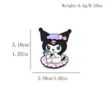 SANRIO 1件可愛卡通胸針，金屬徽章，柔美甜美貓咪合金包包飾品針 - 彩色 - 查看 12