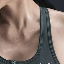 Nike Swoosh Logo Stylish, Minimalist, Breathable Sports Bra For Women, Green. - Green - View 4