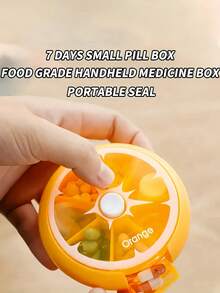 7 Grids Portable Mini Medicine Storage Box Moisture-Proof Leak-Proof For Vitamin Medicine Fish Oil Rotating Pill Bottle Dispenser Independent Lattice Pill Case Travel Daily Pill Box For Students Seniors And Travelers Travel Essentials - Multicolor - View 6