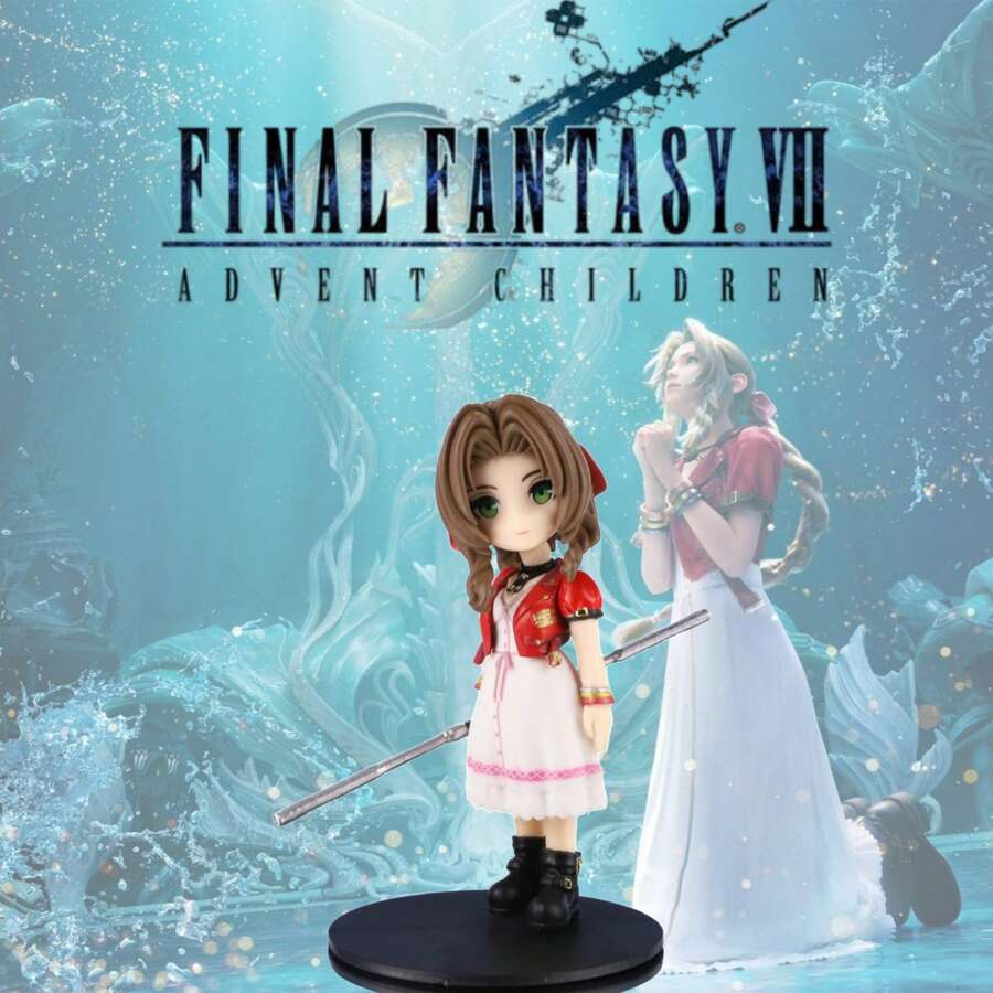 Fin/Al Fan//Tasy VII (FF/7) Aeri/Th 動漫人偶,忠實還原角色外觀與面部特徵,PVC材質,適合作為高級收藏品放置於展示櫃或車內裝飾 - 彩色 - 查看 1