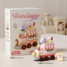 Dream Tour 快車積木套裝系列，甜美快車、浪漫快車、旅遊快車、拿鐵快車、活力快車、烘焙快車，積木組裝，紓壓積木，適合桌面裝飾、辦公桌擺飾、生日禮物、返校禮物 - 彩色 - 查看 19