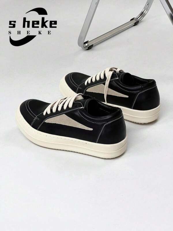 Due To Different Production Batches, There May Be Color Differences And Random Allocation; 1 Pair Of Unisex Couple 2026 New Spring Thick Sole Height-Increasing Sneakers, Vintage European Style Thin Lightweight Non-Slip Italian Fashion Low-Top Workwear Shoes, Versatile American High Street Shoes, Outdoor Casual Shoes