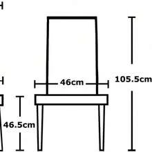 Mcc Direct Set Of 2 Linen Fabric Dining Chairs Roll Top Scroll High Back For Home & Commercial Restaurants - Brown - View 7