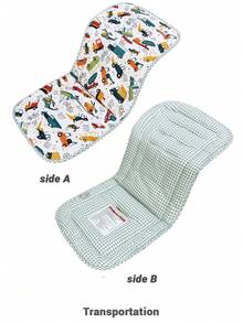 1 pieza Cojín cómodo para silla de paseo de bebé, almohadilla reversible para trona - Multicolor - Ver 21