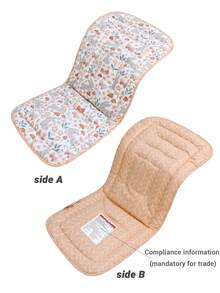 1 pieza Cojín cómodo para silla de paseo de bebé, almohadilla reversible para trona - Multicolor - Ver 2