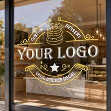 客製化 Logo 牆貼，極簡風格個性化牆面貼紙，適用居家、辦公室與店鋪裝飾，客製化商業招牌禮品，可自訂品牌展示，感恩節與聖誕節，防水客製化貼紙，客製化商業 Logo 牆面貼紙 - 風格C - 查看 6