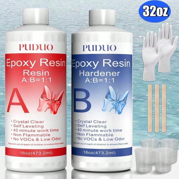 3.79L Pro Epoxy Resin Kit (3.79L & 80oz & 72oz & 36oz All In One & 32oz)- Ultra Clear & Never Yellows! Fast Cure, Bubble Free Formula. Perfect For River Table, Wood Countertops, Bar Top, Resin Art, Coating, Jewelry & DIY Crafts