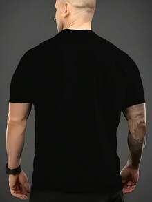 Men'S Round Neck T-Shirt, And Fashionable, Breathable And Sweat-Absorbing, Soft And Comfortable, Perfect For Casual Summer Wear. Digital Printi - White - View 4