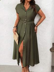 Women Midi Dresses - Mint Blue - View 2