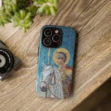 Gran Mártir San Jorge, Matador de Dragones, Funda para   Galaxy, Ícono de Mosaico Bizantino, Cristiano Ortodoxo,  HONOR  OPPO - Multicolor - Ver 5