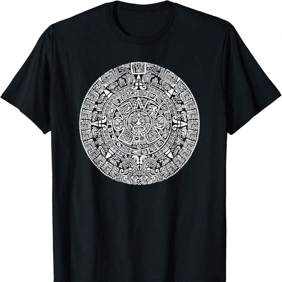 A1ztec A1ztec civilización Antigua Maya C1Alendar T1S1Hirt - Negro - Ver 1