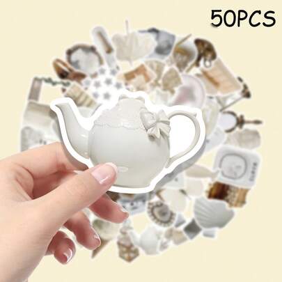 50pcs European Vintage Style Art Pattern Stickers/Vinyl Material/Suitable For Car Decals/Bumper Stickers/Laptop Stickers/Can Be Used As Party Gifts And Rewards To Share With Friends