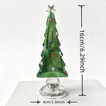 Hiasan Pohon Natal Kristal Setinggi 16cm dengan Alas 5cm, Dekorasi Bintang Berlian Imitasi Berwarna-warni, Pilihan Dua Warna Transparan dan Hijau, Dekorasi Suasana Natal untuk Pajangan Meja Rumah dan Jendela, Hadiah Liburan Tahun Baru - Pohon Natal - View 17