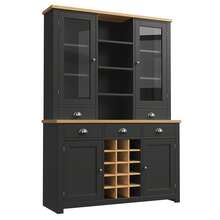 Multi-Purpose Highboard For Home With Tip-Over Protection, Stand Cabinet For Kitchen And Living - Black - View 6