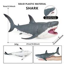 Large Realistic Solid PVC Plastic Ocean Animal Models - Shark, Prehistoric Sea Creatures, Megalodon, Whales Figurines, Decorations, Toys, Holiday Gifts - Multicolor - View 27