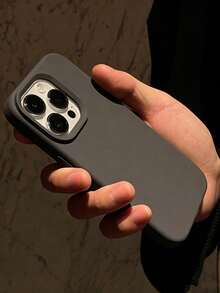 New Luxury Shockproof Soft Friendly Phone Case, Compatible With IPhone 17 16 15 Pro 14 Plus 13 12 11 17 Pro Max Air, Anti-Drop Smooth Protective Cover, Durable Design, Skin-Friendly Material - Carbon Gray Black - View 3