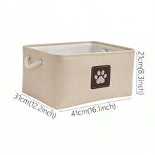 Foldable Fabric Pet Toy Storage Basket, Large Capacity Pet Toy Storage Box With Comfortable Handle, Foldable, Suitable For Accessories, Toys, Coats And Clothing - Multicolor - View 17