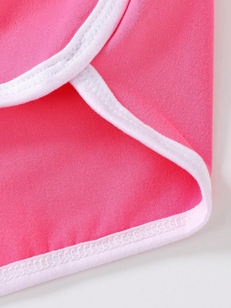 3pcs/Set Girls Cute Heart Print Sports Shorts, Soft Comfortable Summer Casual Shorts, Suitable For Teenage Girls - Multicolor - View 7
