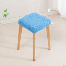 Teddy Fleece Square Stool Cover, Elastic Full Coverage Stool Slipcover For Home - Multicolor - View 15