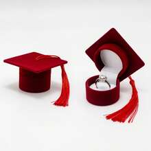 Doctoral Cap Ring Box, School Graduation Cap Student Graduation Season Gift Box Jewelry Storage Box - Multicolor - View 15
