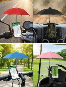 Shading Phone Umbrella For Sun With Flexible Clip To Block Direct Sunlight Compact Outdoor Phone Sun Shade Shield For Motorcyclists And Hikers Handy Mini Umbrella For Phone Perfect For Park Relaxing Summer Travel Beach Umbrella Vacation Essentials - Cell Phone Umbrella - View 5
