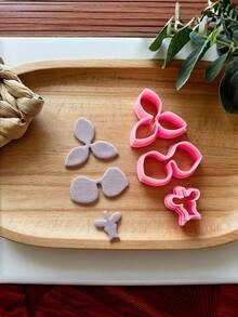 Orchid Polymer Clay Cutters, Delicate Orchid Petal Shapes For Nature-Inspired Handmade Earring Craft Supplies - Pink - View 4