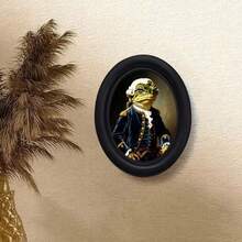 1pc 3D Black Oval Vintage Picture Frame, Gothic Style, Horror Atmosphere, Halloween Thanksgiving Autumn And Other Holiday Decor, Exquisite Home Decor, Office Decor Art - 7 - View 6