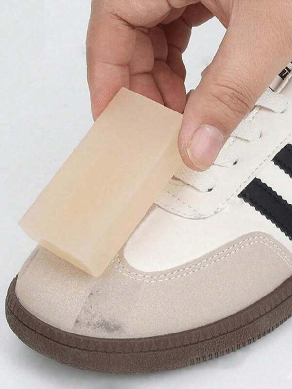 1/2/3pcs Portable Suede Shoe Cleaner Eraser, No Water Needed, Easy To Carry, Suitable For Cleaning Velvet, Leather, Slippers And White Shoes, Dry Clean Stain Removal, Essential Shoe Care Eraser For Travel, Perfect For Sneaker Enthusiasts, Women's Car Accessories, Kitchen And Other Occasions, Ideal Summer Vacation Gift