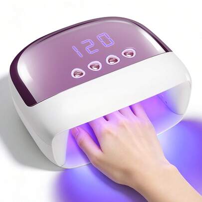 Professional UV Nail Lamp, Suitable For Gel Nail Polish, 4-Level Timer Settings, High-Definition Display Screen, Automatic Sensing Nail Drying Tool