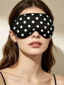 1pc Polka Dot Sleep Eye Mask, Adjustable Strap Eye Mask, Polka Dot Pattern, Sleep Light-Blocking Eye Protection, Breathable And Light-Blocking, Relieve Eye Fatigue, Suitable For Girls' Naps, Applicable For Midday Rest, Office Workers, Students And Indoor/Outdoor Use, Dorm, Travel Essential, Bridal Party Favor - Multiple Styles - View 6