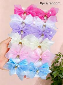 8/162/Pcs/Set Flower & Bow Colorful Hair Accessories Set, Sweet Hair Accessories - Suitable For Girls And Women, Daily Essential - Multicolor - View 18