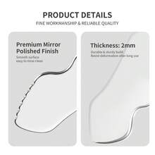 Alat Pijat Gua Sha Stainless Steel - Pisau Gua Sha Pengikis Otot - Mobilisasi Jaringan Lunak, Alat Pijat Gua Sha untuk Punggung, Kaki, Lengan, dan Tubuh - Perak - View 7