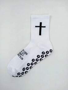 1/6 Paar neue Fußball-Sportsocken mit Kreuzstreifen, dicke Frottee-Sohle, rutschfeste Knöchelsocken, Unisex, geeignet für professionelles Training und Spiele, Weltcup Herren-Sportsocken bis zur Wade, Schulanfang - Verschiedenfarbig - Übersicht 7