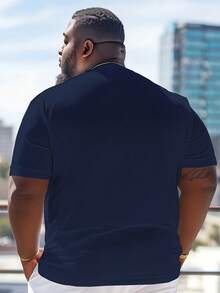 Men's Summer  T-Shirt, Artistic Style T-Shirt, Casual And Comfortable Men's T-Shirt, PLUS SIZE - Black - View 7