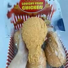 Cross-Border Hot-Selling Realistic Chicken Drumstick Stress Relief Squeeze Toy, Rebound Block, Satisfying To Squeeze - Multicolor - View 2