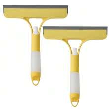 1/2-Piece 3-In-1 Window Cleaner With Integrated Sprayer, Silicone Squeegee And Absorbent Sponge, Cleans Windows, Mirrors And Shower Screens Without Water Marks, Available In White, Blue And Yellow, Multifunctional Household Cleaning Tool - Yellow - View 13