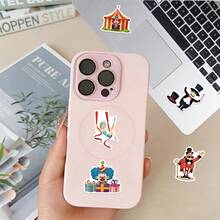 50pcs Circus Theme Cartoon Sticker Set, Vinyl Material, Suitable For Car Decoration, Bumper Stickers, Laptop Stickers, Can Be Used For Party Gifts, Rewards, Easy To Share With Friends - Multicolor - View 8