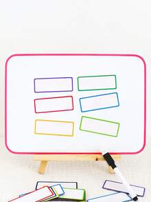 Colorful Border Magnetic Erasable Refrigerator Label Stickers, Creative Mini Magnetic Blackboard Memo Pads, Classification Label Stickers, Home Storage Food Memo Document Classification Magnetic Note Pads Set, Back To School - Multicolor - View 6