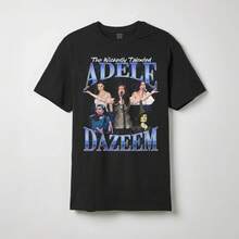Camiseta de Idina Menzel, Camiseta de Adele Dazeem, Camiseta de John Travolta - Negro - Ver 1